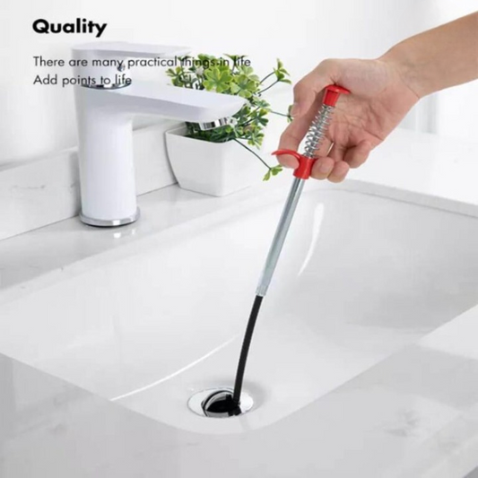 Stainless Steel Sink Wire Drain Cleaner | 60cm Spring Cleaning Stick